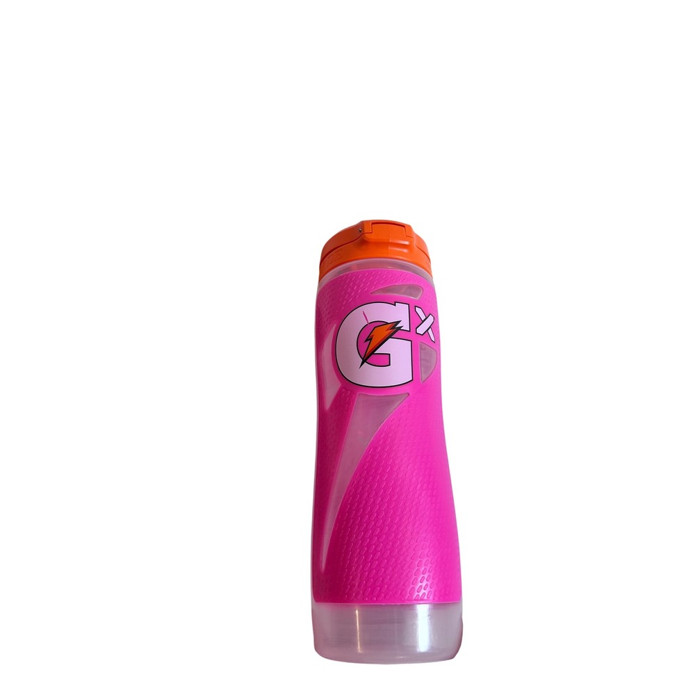 Gatorade GX Water Bottle 30oz Pink Orange Squeeze Pod System Unisex